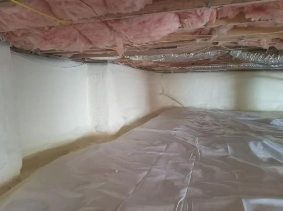 Crawl space encapsulation with closed-cell spray foam for Roof Maintenance in Wilmington Island