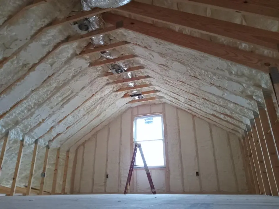 Spray foam roofing application for Crawl Space Insulation project in Wilmington Island